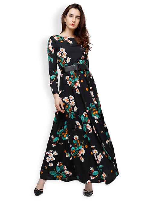 long sleeved printed dress - 15356435 - Very Small Image - 1