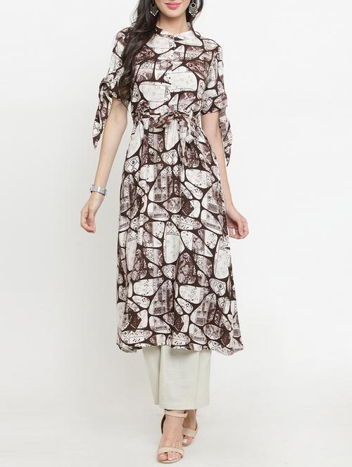 flared printed kurta - 15359133 - Very Small Image - 1
