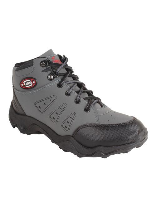 grey leatherette high ankle boots - 15359345 - Very Small Image - 1