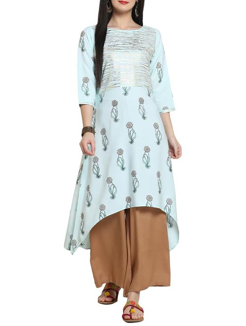 asymmetric printed kurta - 15359533 - Very Small Image - 1