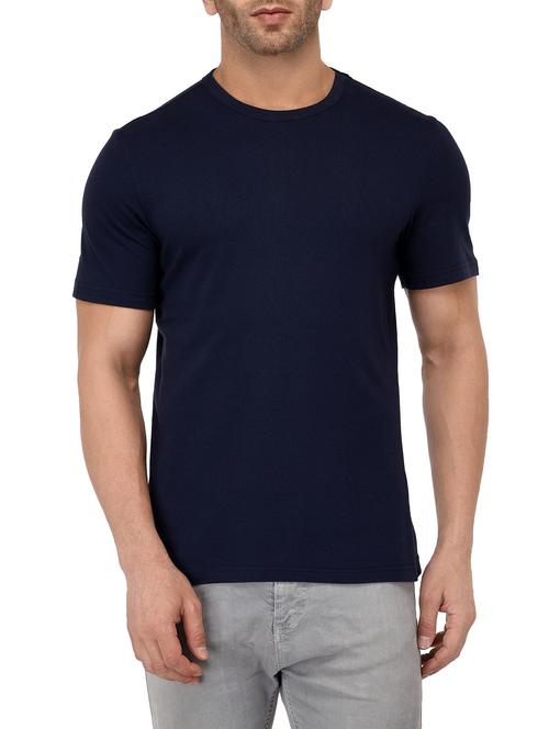 navy blue cotton t-shirt - 15359724 - Very Small Image - 1