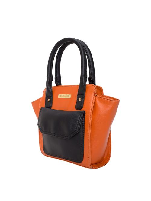 orange leatherette (pu) handbag - 15361368 - Very Small Image - 1