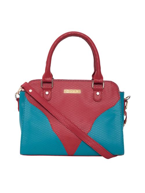 blue leatherette (pu) handbag - 15361388 - Very Small Image - 1