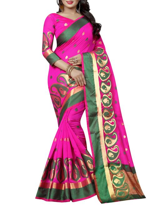 women's self design pink colored saree - 15362125 - Very Small Image - 1