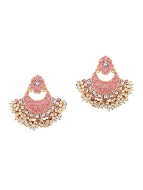gold metal drop earring - 15363214 - Very Small Image - 1