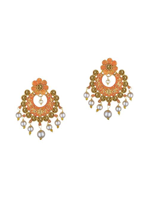 gold metal drop earring - 15363221 - Very Small Image - 1