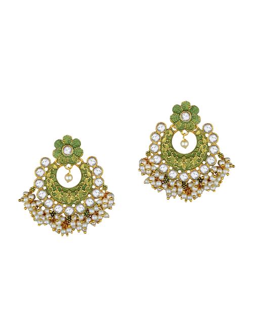 gold metal drop earring - 15363224 - Very Small Image - 1