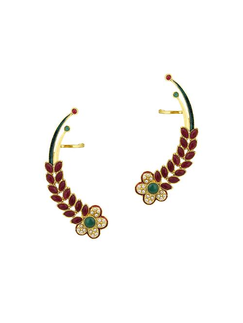 gold brass studs earring - 15363234 - Very Small Image - 1