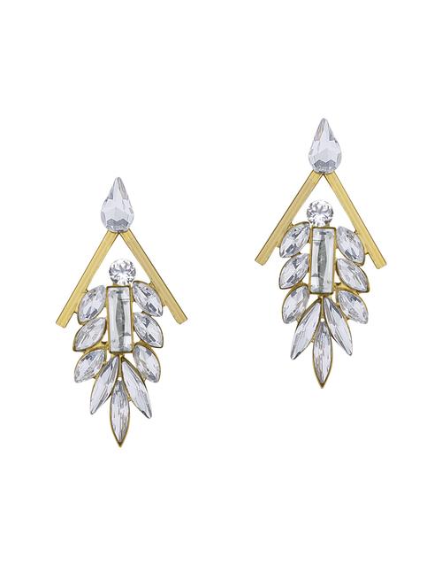 gold metal drop earring - 15363258 - Very Small Image - 1