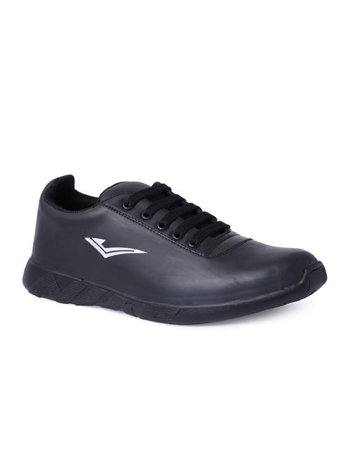 black leatherette lace up sneaker - 15363861 - Very Small Image - 1