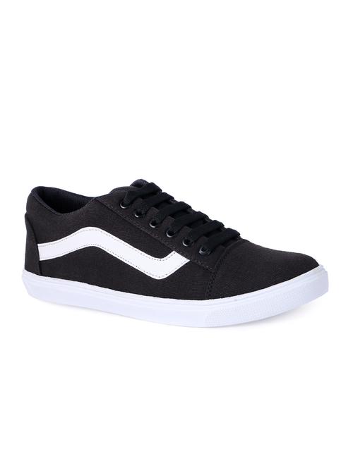 black canvas lace up sneaker - 15363929 - Very Small Image - 1