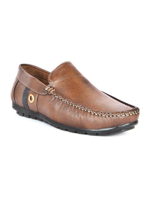 brown leatherette slip on loafer - 15364756 - Very Small Image - 1