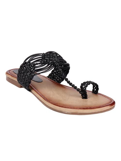black one toe kolhapuris - 15368194 - Very Small Image - 1