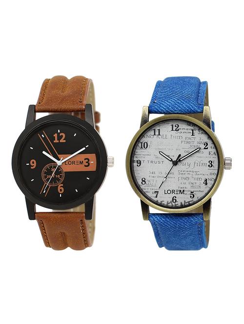 lorem  lr8-19 round dial analog watch - 15374614 - Very Small Image - 1