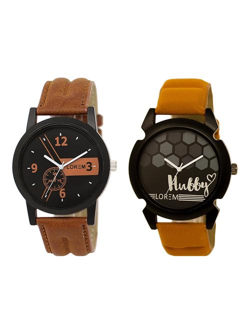 lorem  lr8-21 round dial analog watch - 15374618 - Very Small Image - 1