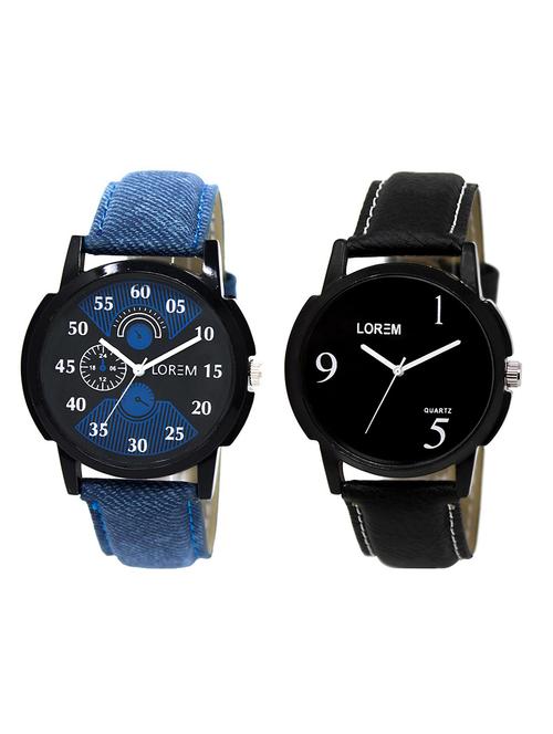 lorem  lr8-24 round dial analog watch - 15374624 - Very Small Image - 1