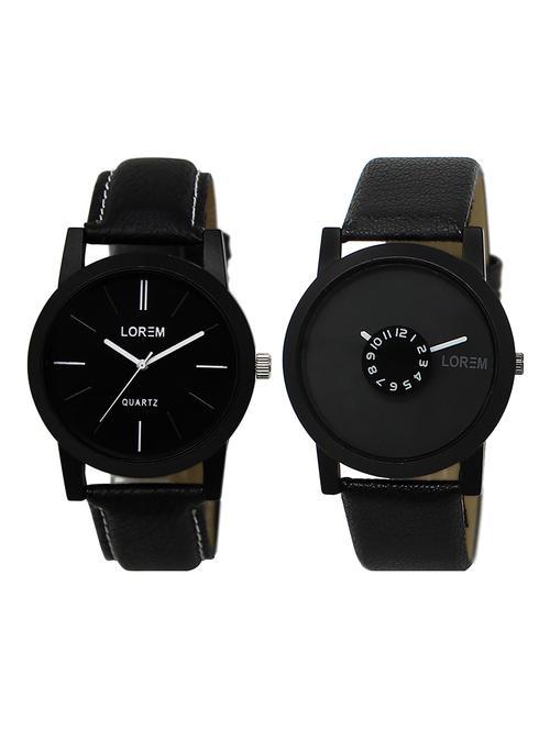 lorem  lr26-29   grey & white round boy's leather  wrist watch - 15374733 - Very Small Image - 1