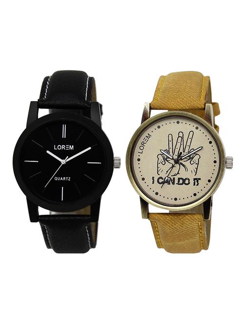 lorem  lr10-23   multicolor round boy's leather  wrist watch - 15374738 - Very Small Image - 1