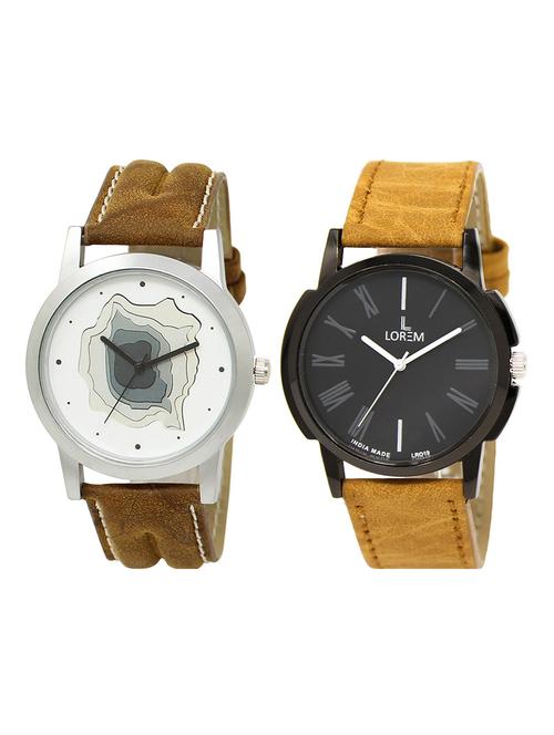 lorem  lr2-19   black round boy's leather  wrist watch - 15374833 - Very Small Image - 1