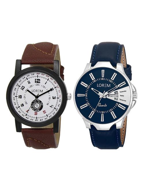 lorem  lr3-5   black round boy's leather  wrist watch - 15374884 - Very Small Image - 1