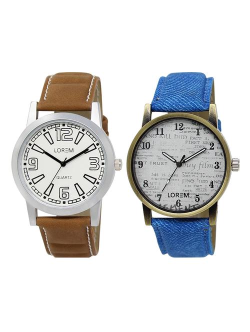 lorem  lr3-34 boy's leather wrist watch - 15374971 - Very Small Image - 1