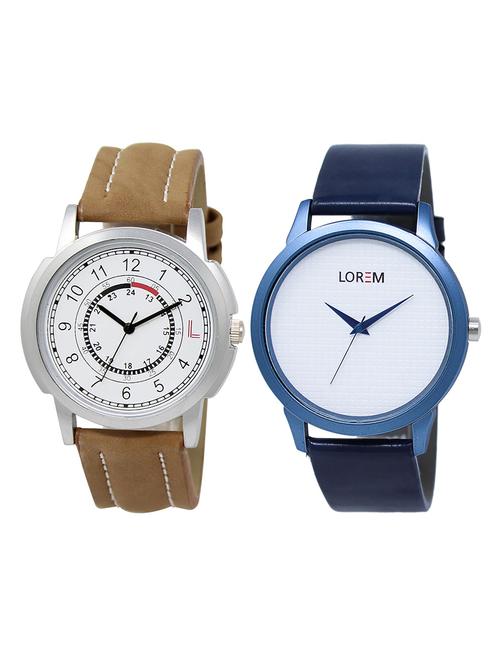 lorem  lr14-28 boy's leather wrist watch - 15375011 - Very Small Image - 1