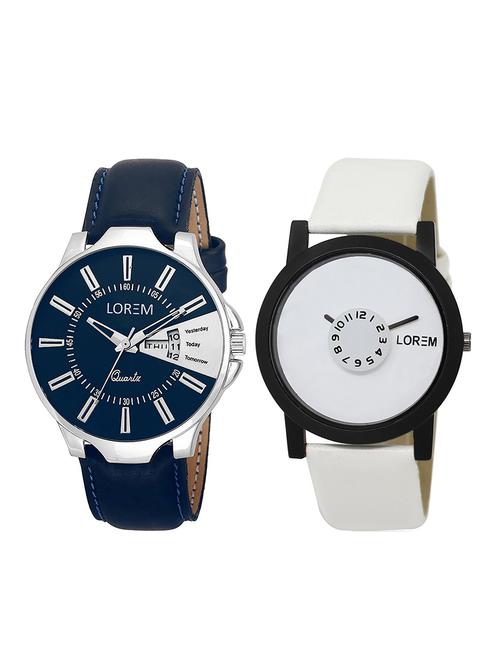 lorem  lr5-19 round dial boy's leather wrist watch - 15375082 - Very Small Image - 1