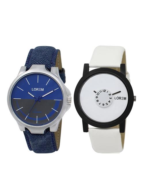 lorem  lr5-24 round dial boy's leather wrist watch - 15375092 - Very Small Image - 1