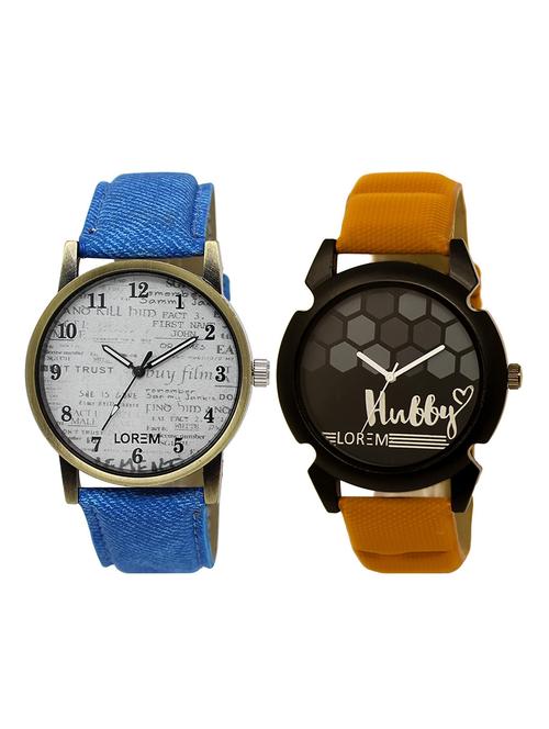 lorem  lr6-14 round dial boy's leather wrist watch - 15375128 - Very Small Image - 1