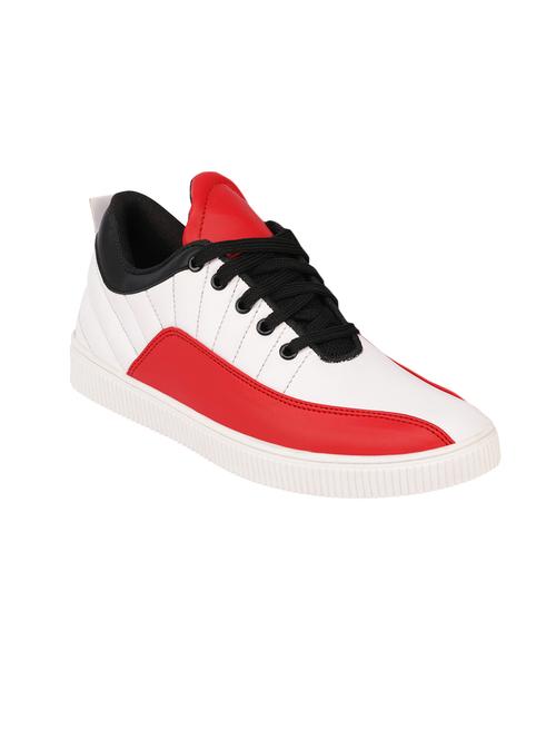 white leatherette lace up sneakers - 15377853 - Very Small Image - 1