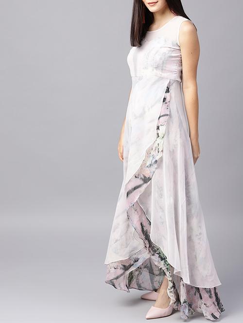 asymmetrical layered maxi dress - 15380050 - Very Small Image - 1