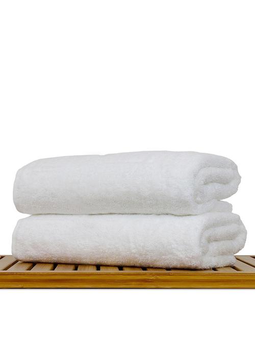 100% cotton terry bath towel set of 2 pcs - 15380887 - Very Small Image - 1