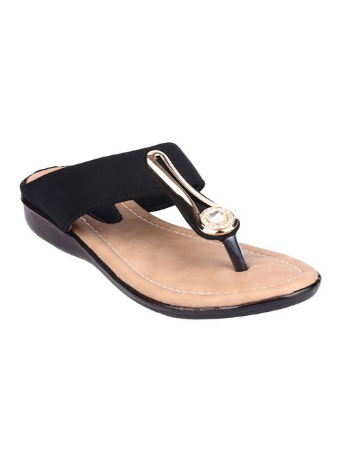 black fabric slippers flip flops - 15382573 - Very Small Image - 1