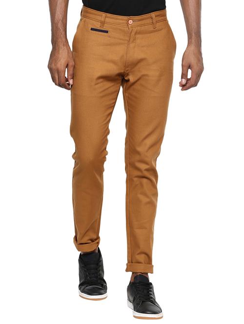 brown cotton chinos casual trouser - 15383696 - Very Small Image - 1