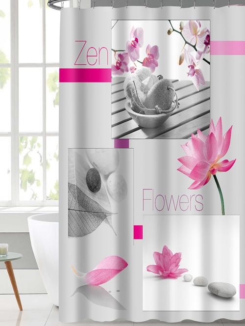 shower curtain with 12 eyelets and 12 hooks - 15384842 - Very Small Image - 1