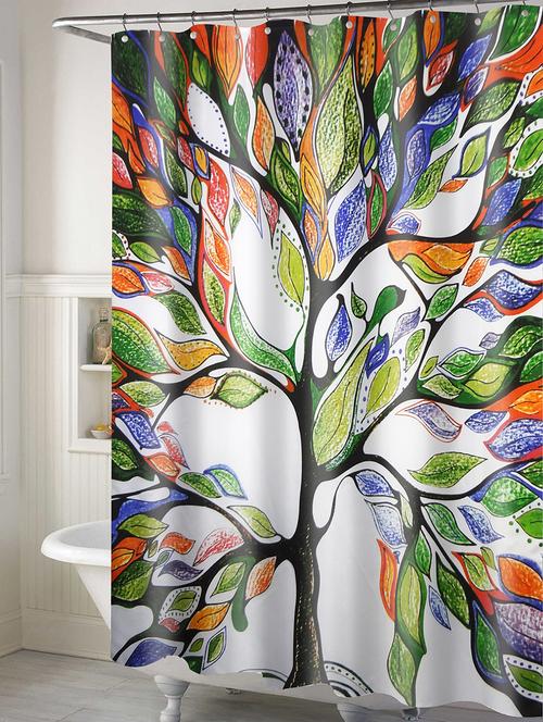 shower curtain with 12 eyelets and 12 hooks - 15384851 - Very Small Image - 1