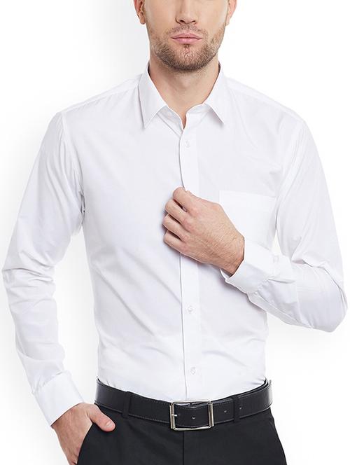 white cotton formal shirt - 15385869 - Very Small Image - 1