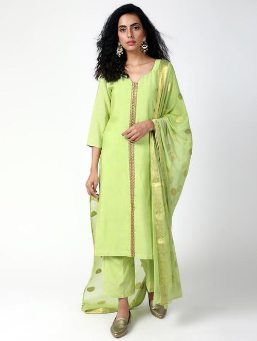gota work straight pant suit set - 15386354 - Very Small Image - 1
