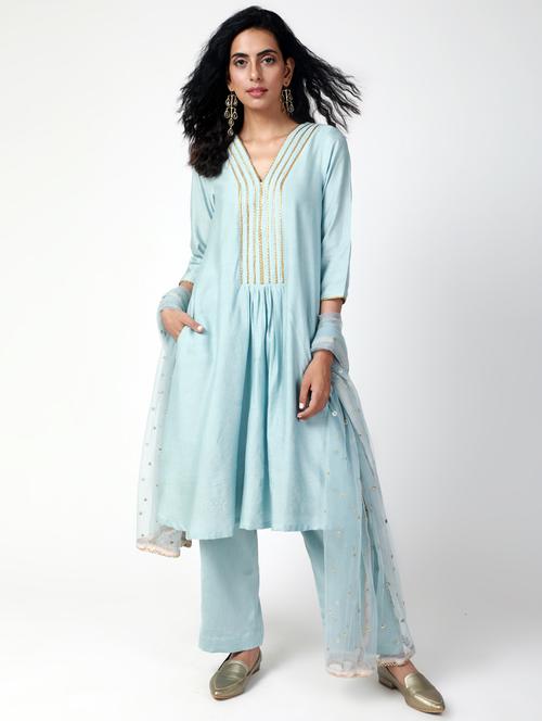 gota work straight pant suit set - 15386355 - Very Small Image - 1