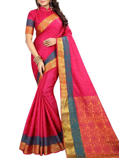 self design woven saree with blouse - 15386925 - Very Small Image - 1