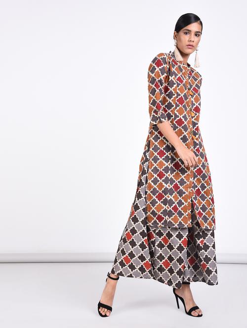 printed straight kurta - 15387245 - Very Small Image - 1