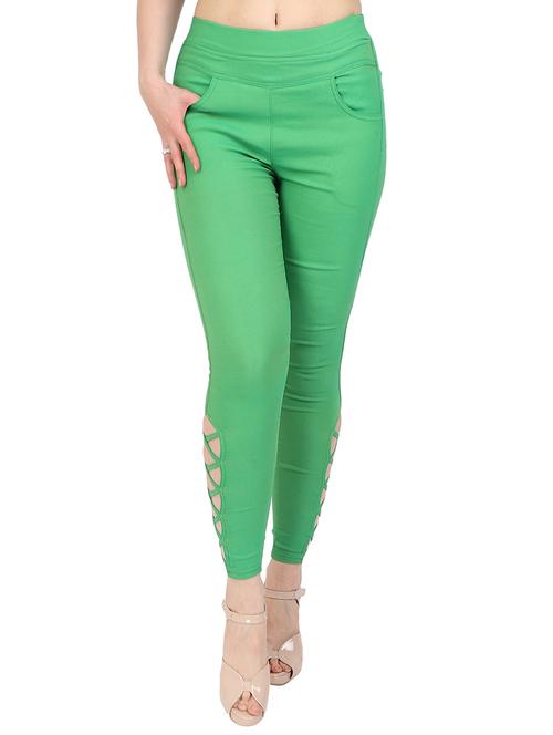 high waist solid jegging - 15387872 - Very Small Image - 1