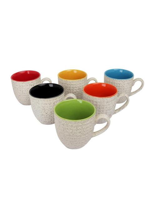 set of 6 ceramic round white tea cups - 15388151 - Very Small Image - 1