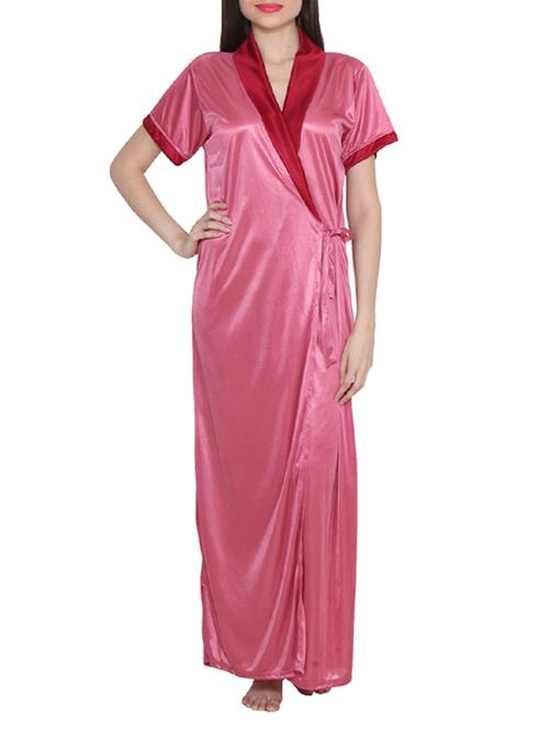 full length solid sleepwear robe - 15388240 - Very Small Image - 1