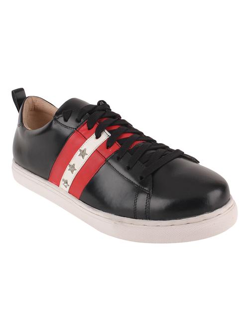 black leatherette lace up sneakers - 15389568 - Very Small Image - 1