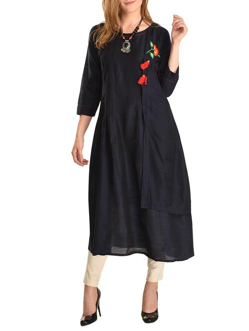 a-line tassels kurta - 15389629 - Very Small Image - 1
