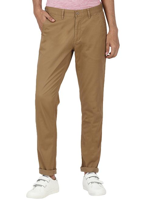beige cotton blend chinos - 15389763 - Very Small Image - 1