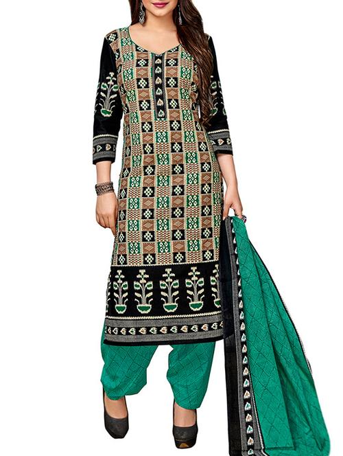 multi print unstitched salwar suit - 15390819 - Very Small Image - 1