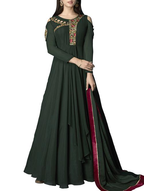 embroidered with scarves flared suit - 15392109 - Very Small Image - 1