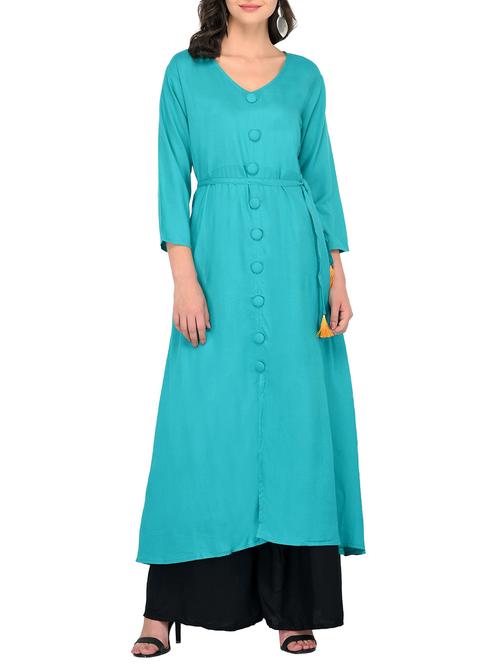 a-line tassels kurta - 15393205 - Very Small Image - 1